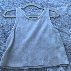 tan halter crop top